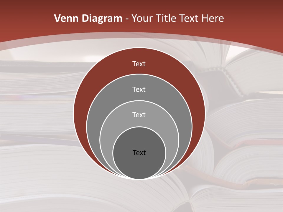 Big Stack Of Books PowerPoint Template