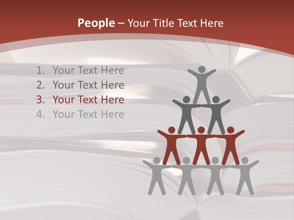 Big Stack Of Books PowerPoint Template