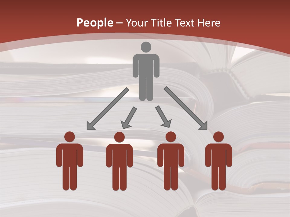 Big Stack Of Books PowerPoint Template