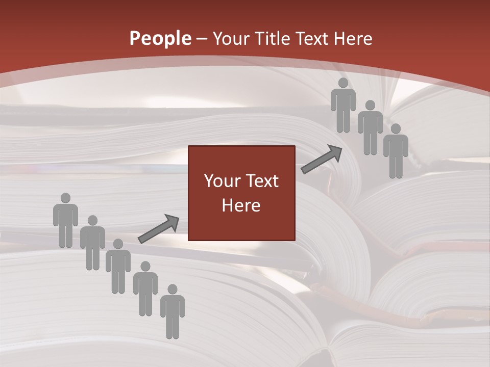 Big Stack Of Books PowerPoint Template