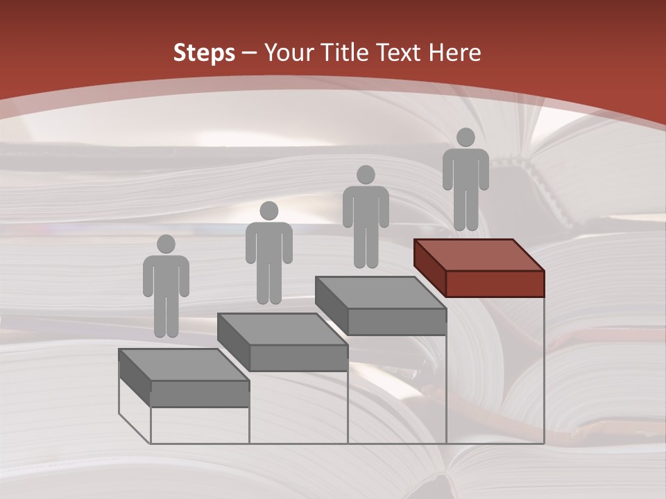 Big Stack Of Books PowerPoint Template