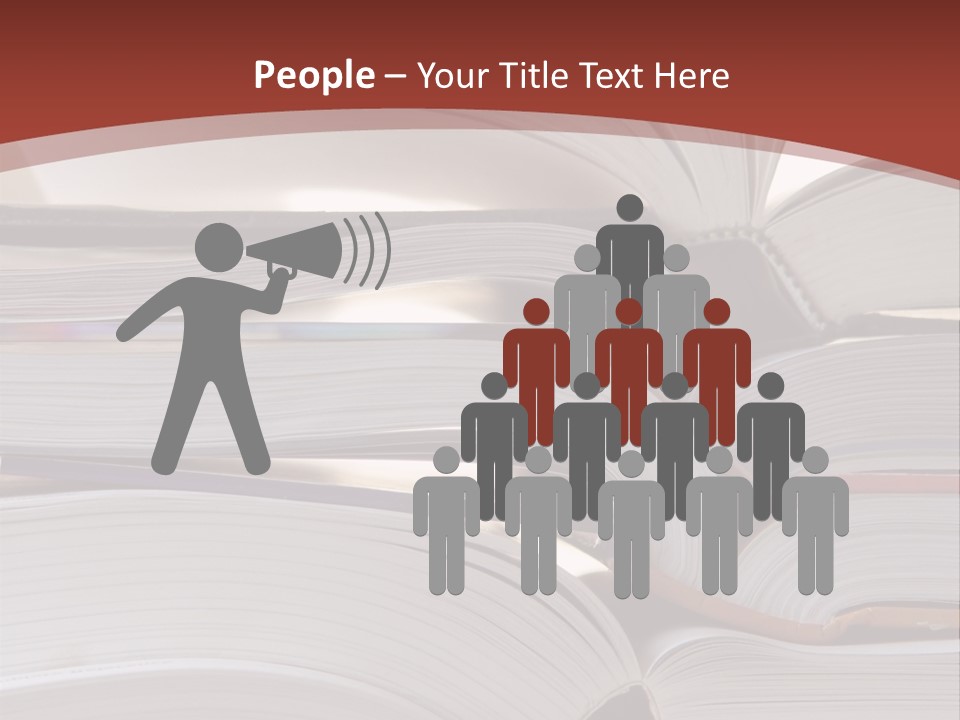 Big Stack Of Books PowerPoint Template