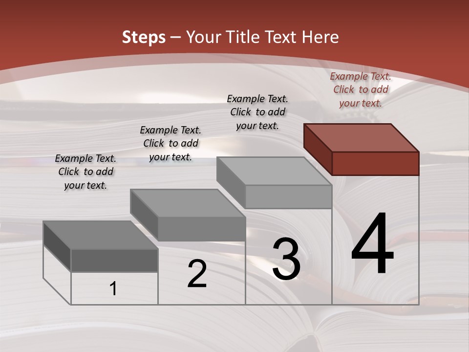 Big Stack Of Books PowerPoint Template