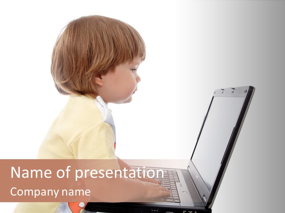 Portrait Of A Styled Children. Theme: Education. PowerPoint Template