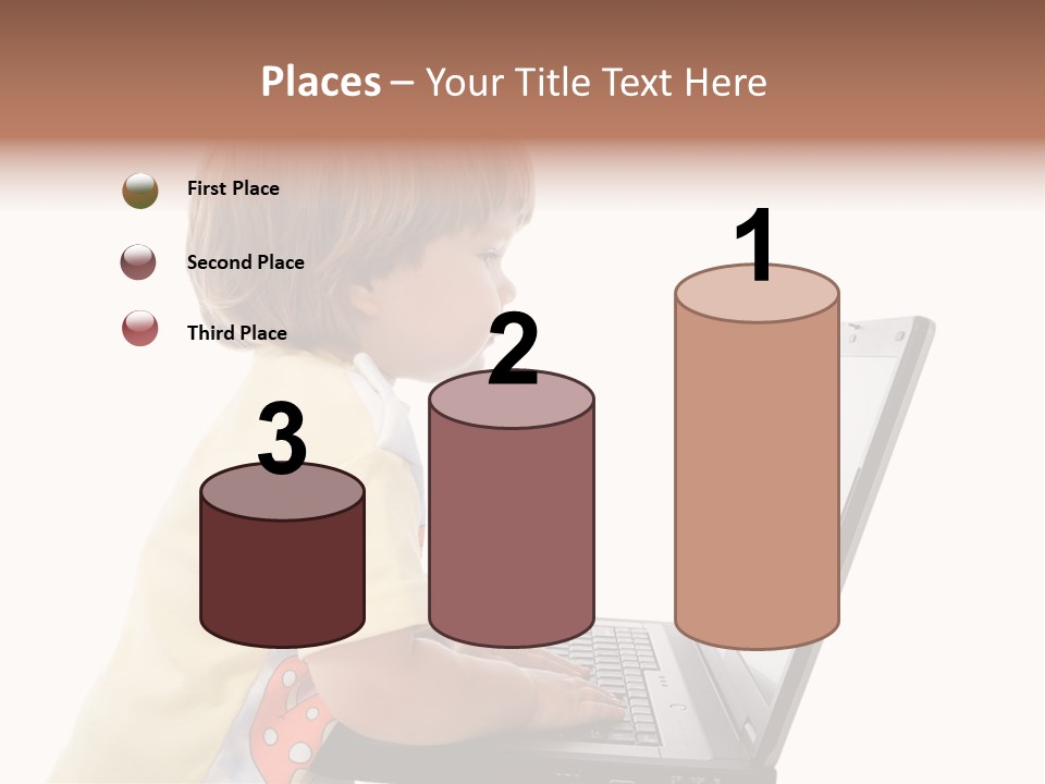 Portrait Of A Styled Children. Theme: Education. PowerPoint Template