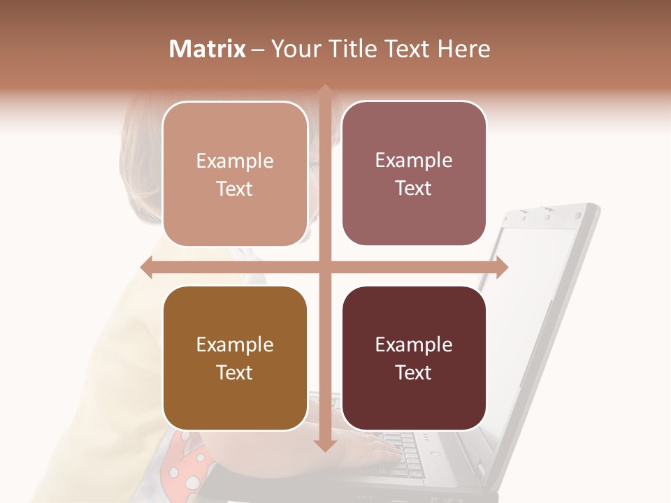 Portrait Of A Styled Children. Theme: Education. PowerPoint Template