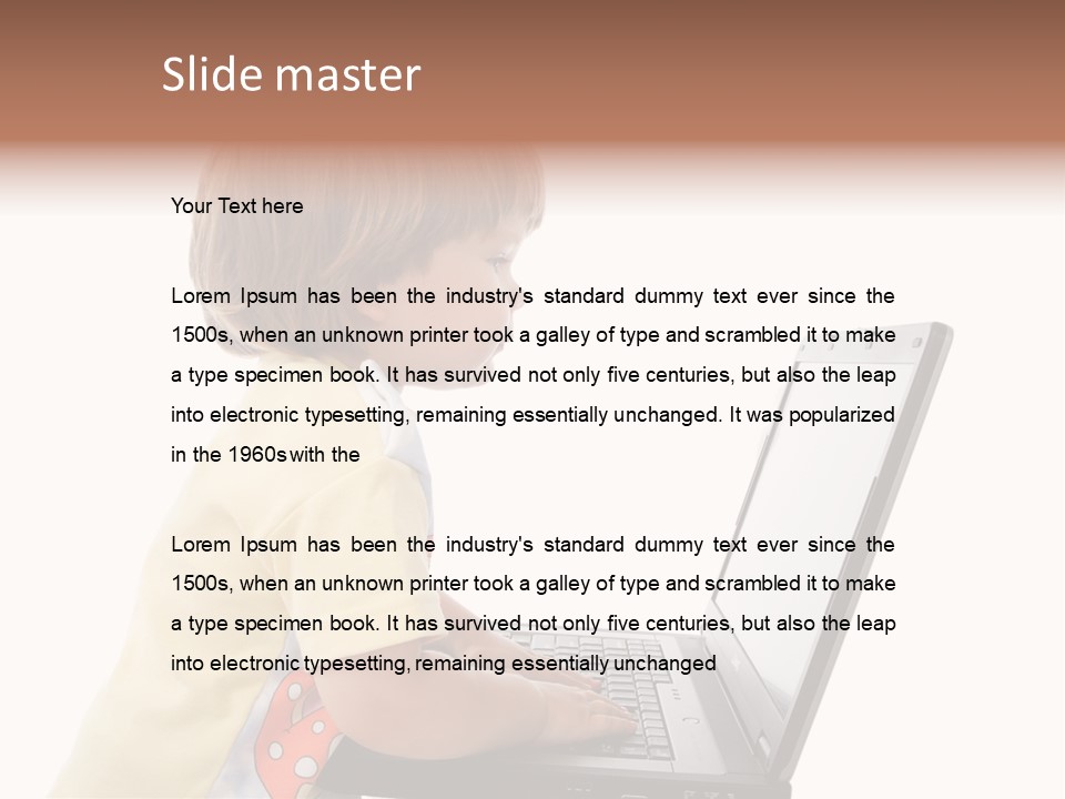 Portrait Of A Styled Children. Theme: Education. PowerPoint Template