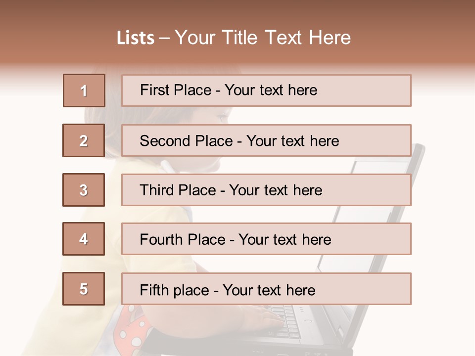 Portrait Of A Styled Children. Theme: Education. PowerPoint Template