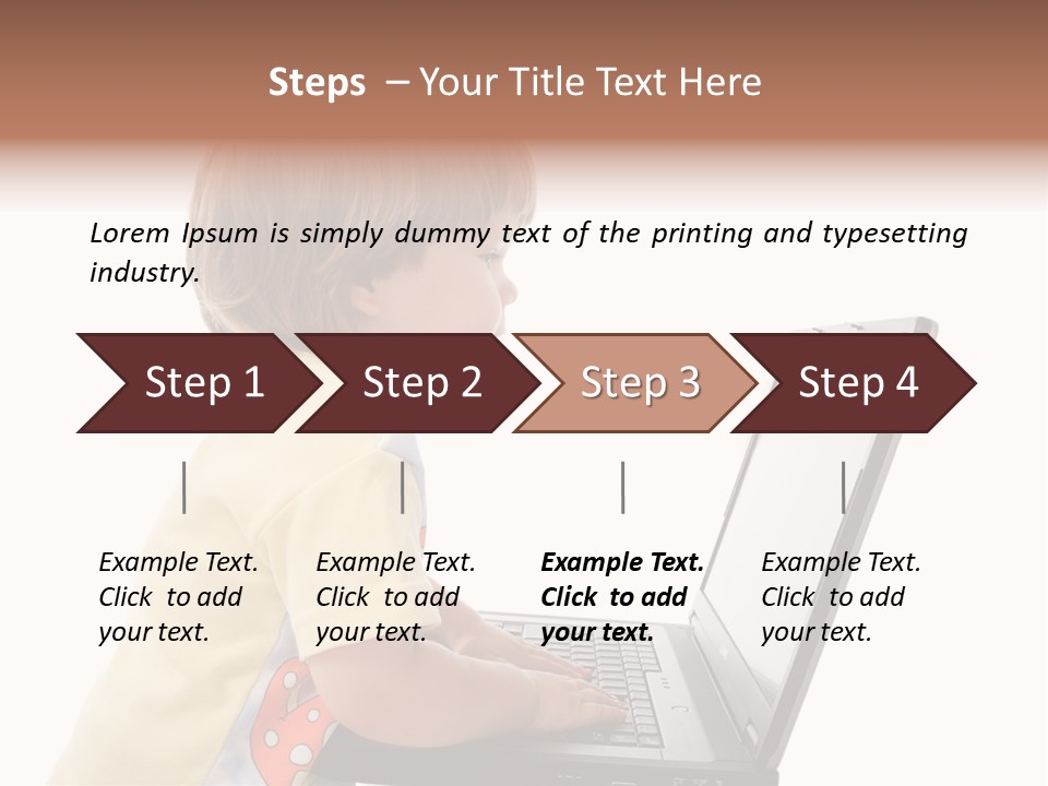Portrait Of A Styled Children. Theme: Education. PowerPoint Template