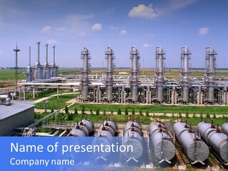 Gas Industry, Gas Injection, Storage And Extraction From Underground Storage Facilities PowerPoint Template