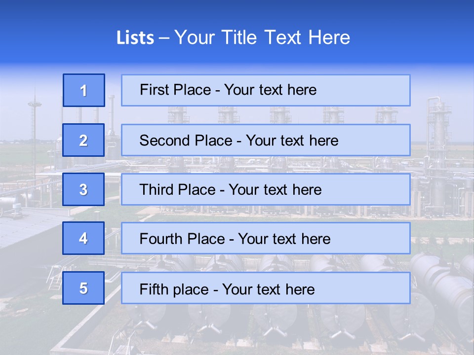 Gas Industry, Gas Injection, Storage And Extraction From Underground Storage Facilities PowerPoint Template