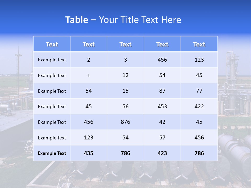 Gas Industry, Gas Injection, Storage And Extraction From Underground Storage Facilities PowerPoint Template