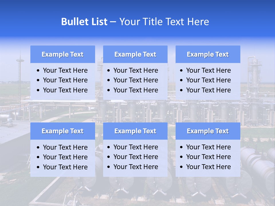 Gas Industry, Gas Injection, Storage And Extraction From Underground Storage Facilities PowerPoint Template