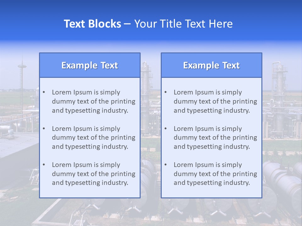 Gas Industry, Gas Injection, Storage And Extraction From Underground Storage Facilities PowerPoint Template