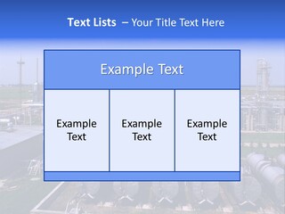 Gas Industry, Gas Injection, Storage And Extraction From Underground Storage Facilities PowerPoint Template
