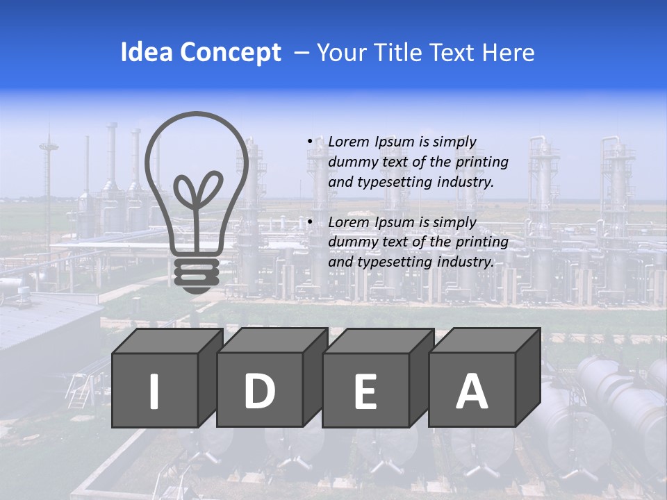 Gas Industry, Gas Injection, Storage And Extraction From Underground Storage Facilities PowerPoint Template