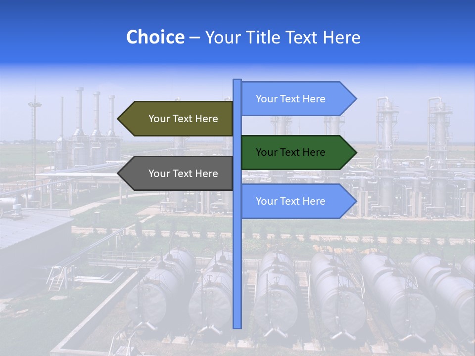 Gas Industry, Gas Injection, Storage And Extraction From Underground Storage Facilities PowerPoint Template