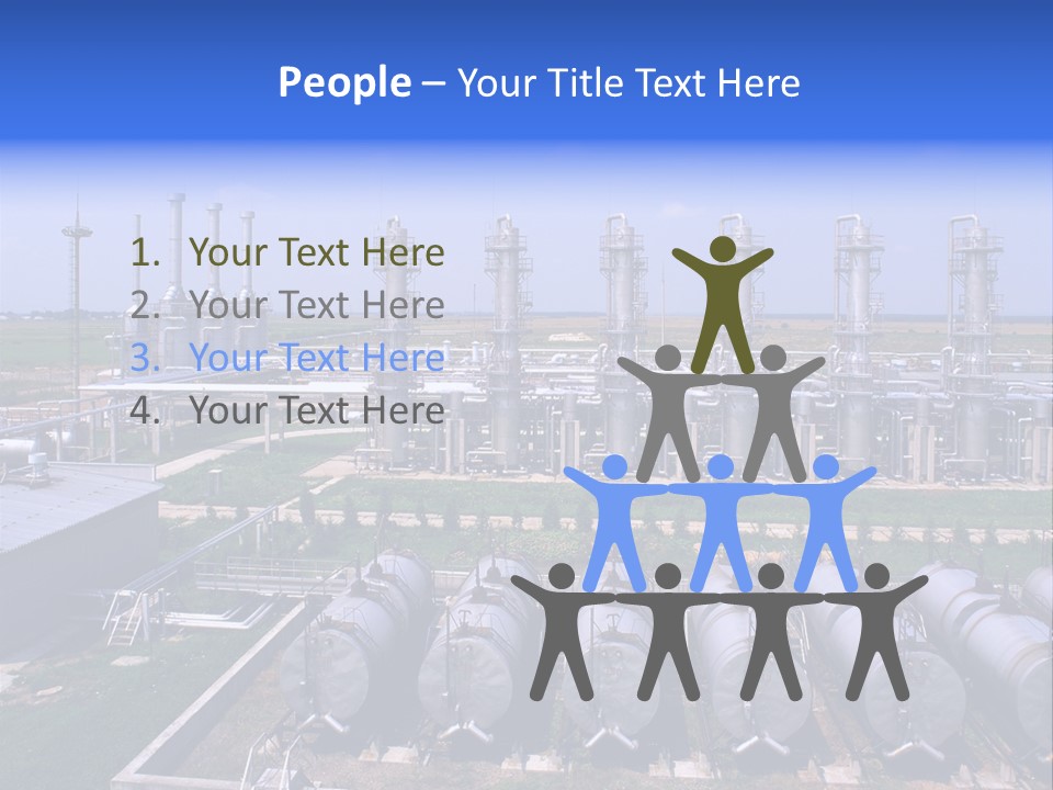 Gas Industry, Gas Injection, Storage And Extraction From Underground Storage Facilities PowerPoint Template