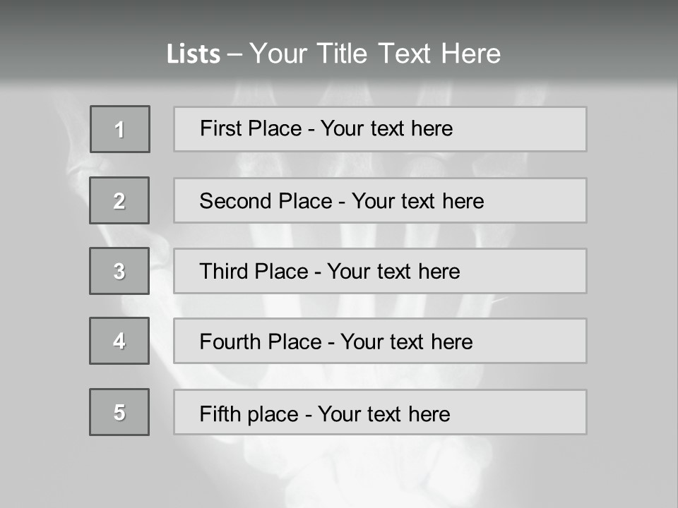 A Skeleton Hand Is Shown In This Presentation PowerPoint Template