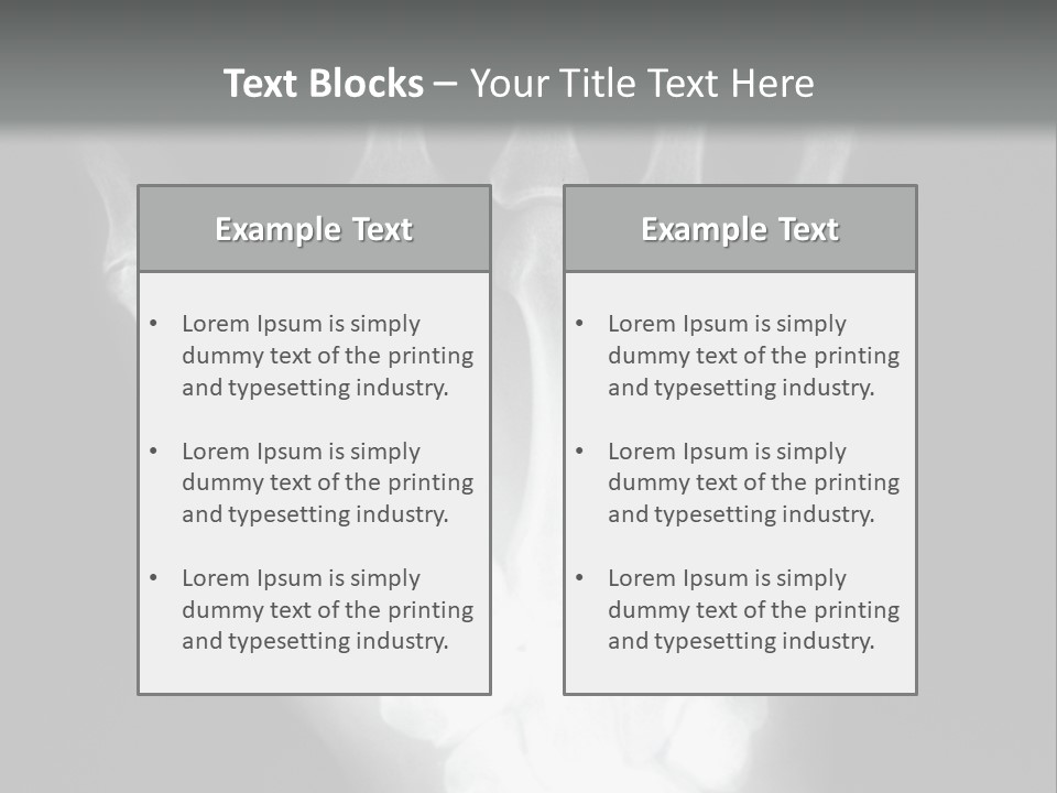 A Skeleton Hand Is Shown In This Presentation PowerPoint Template