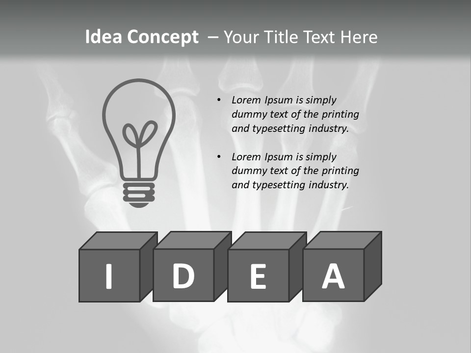 A Skeleton Hand Is Shown In This Presentation PowerPoint Template