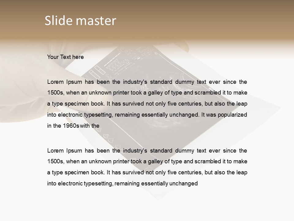 Doctor Hands With Ovary Sonogram PowerPoint Template