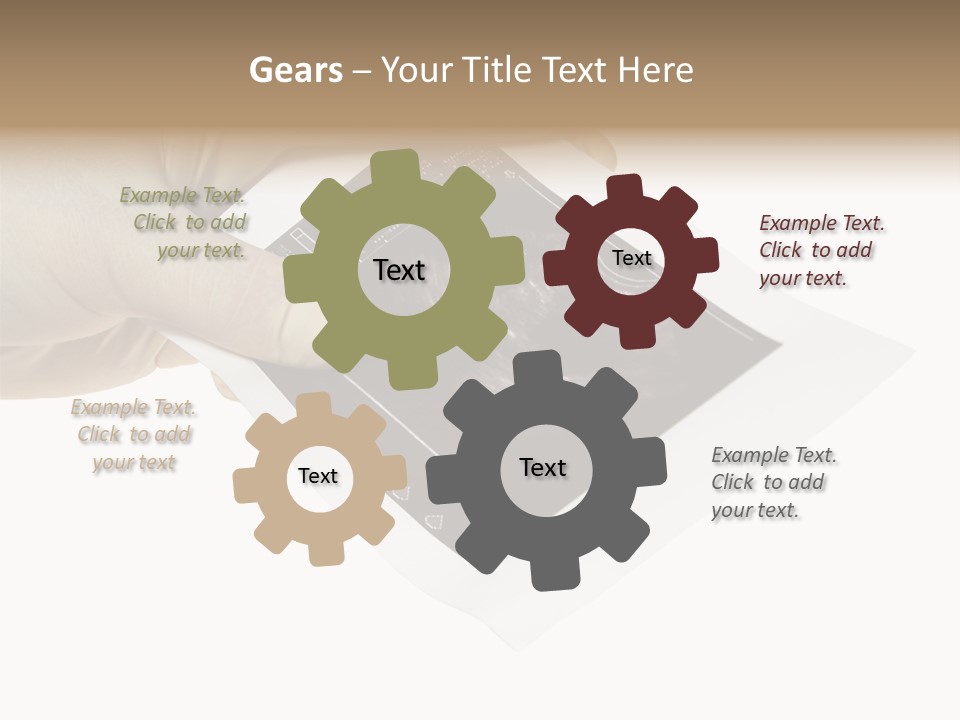 Doctor Hands With Ovary Sonogram PowerPoint Template