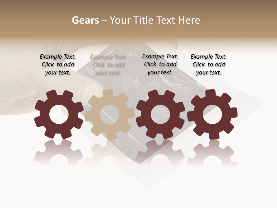 Doctor Hands With Ovary Sonogram PowerPoint Template