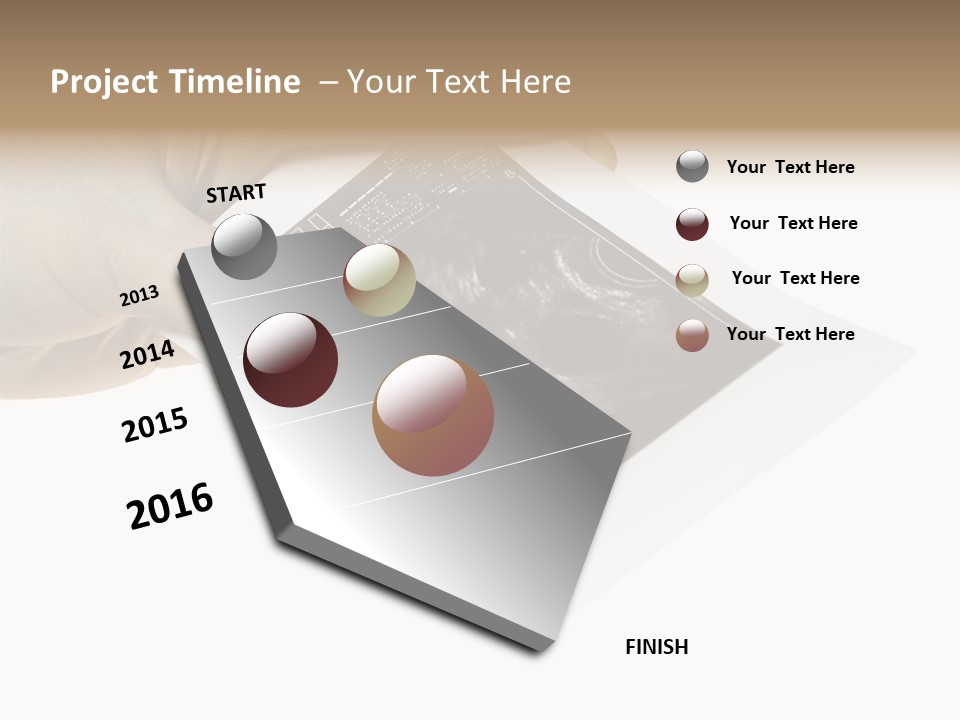 Doctor Hands With Ovary Sonogram PowerPoint Template