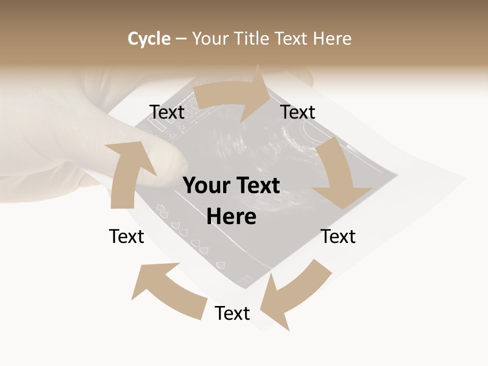 Doctor Hands With Ovary Sonogram PowerPoint Template