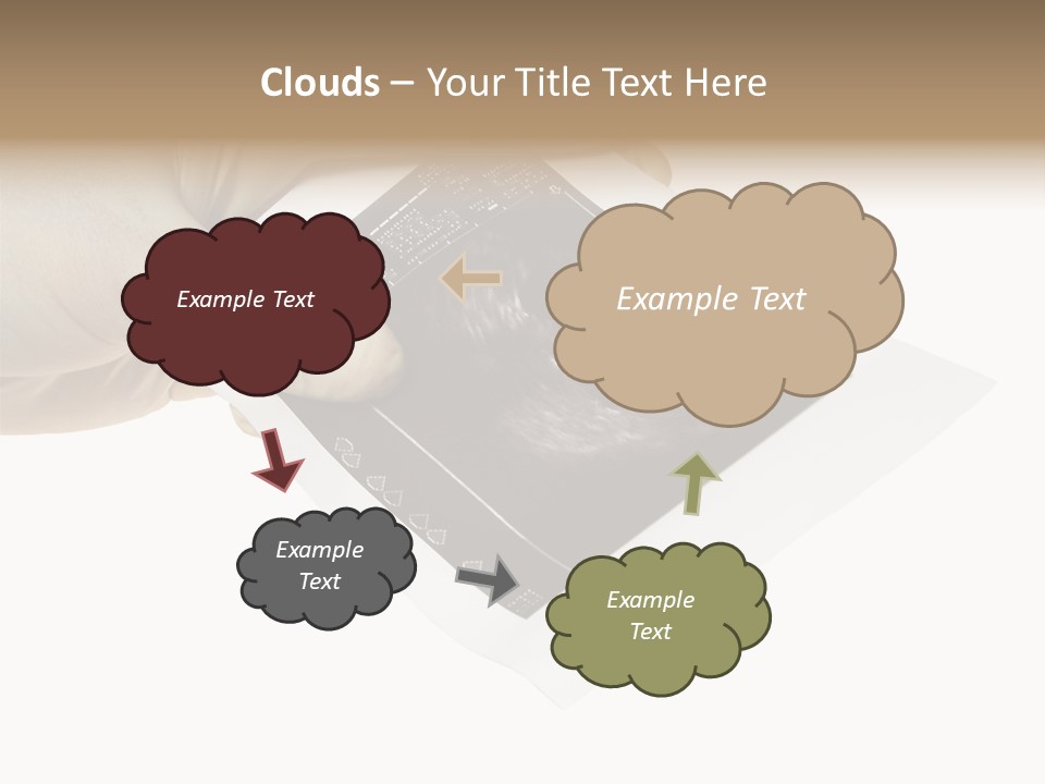 Doctor Hands With Ovary Sonogram PowerPoint Template