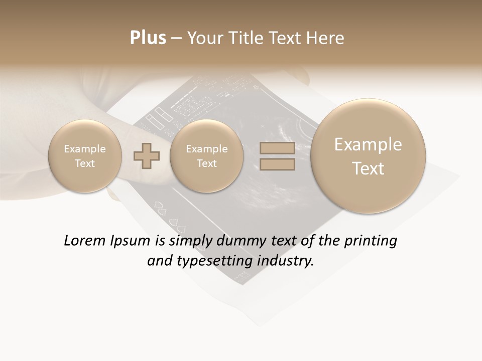 Doctor Hands With Ovary Sonogram PowerPoint Template