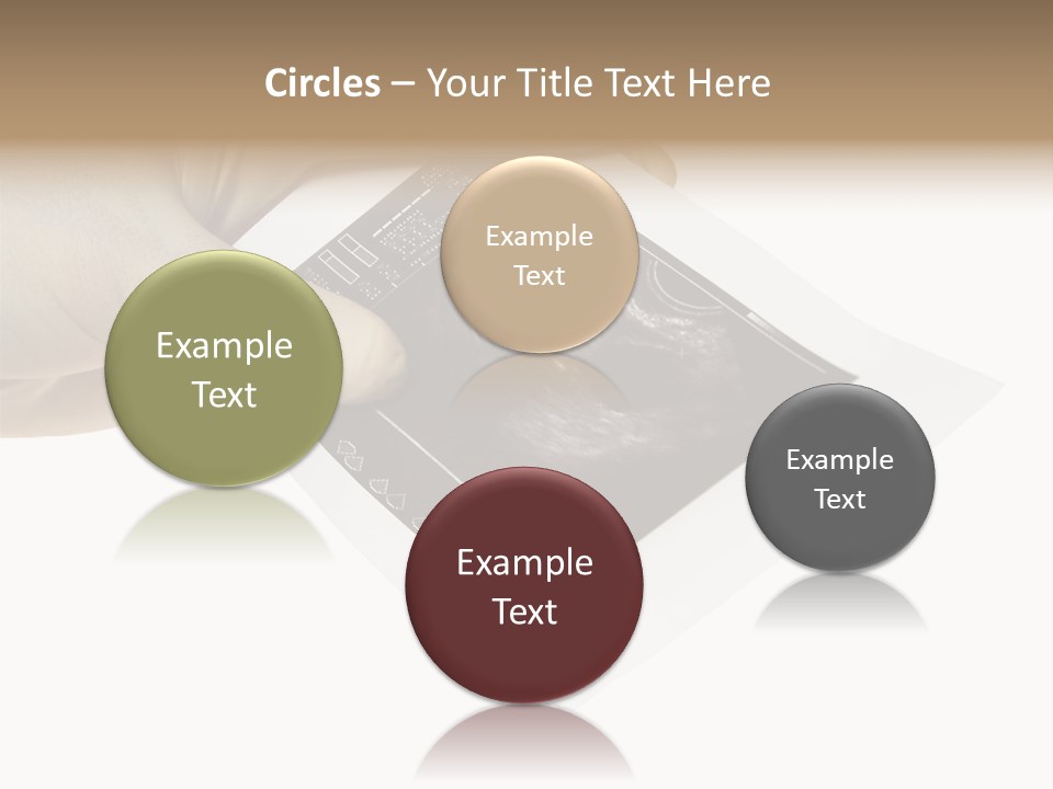 Doctor Hands With Ovary Sonogram PowerPoint Template