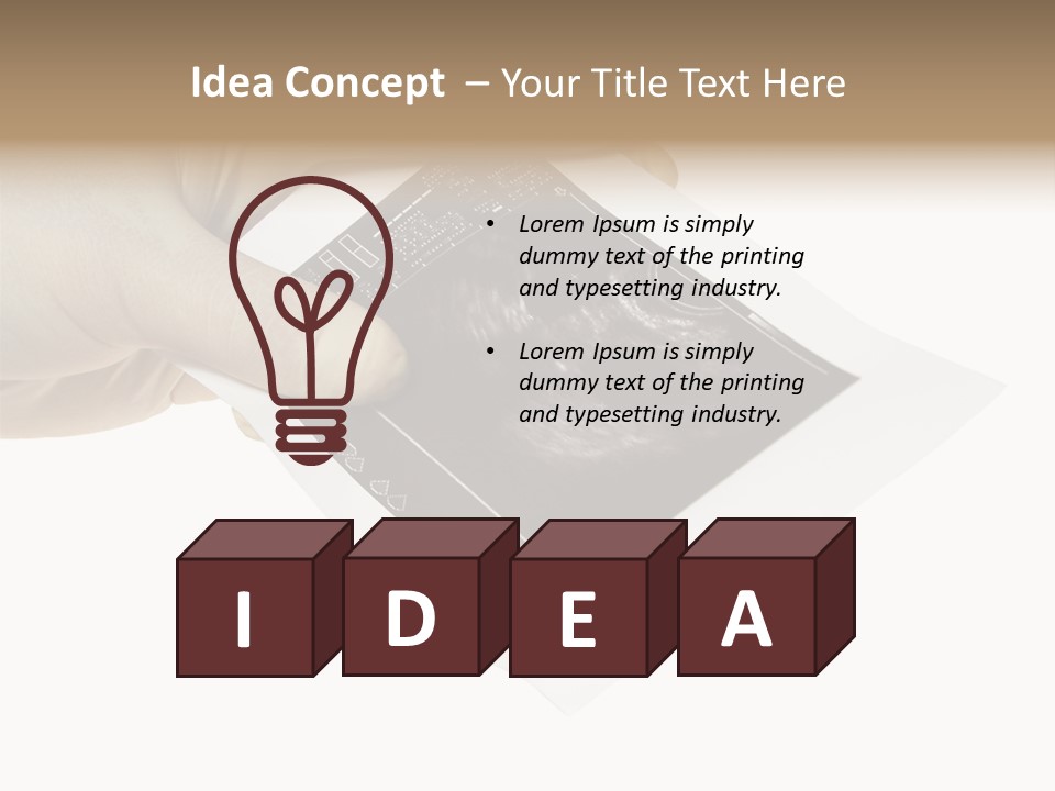 Doctor Hands With Ovary Sonogram PowerPoint Template