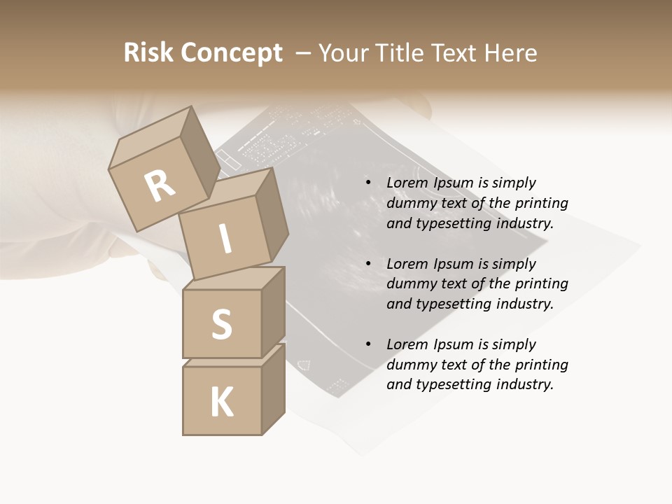 Doctor Hands With Ovary Sonogram PowerPoint Template