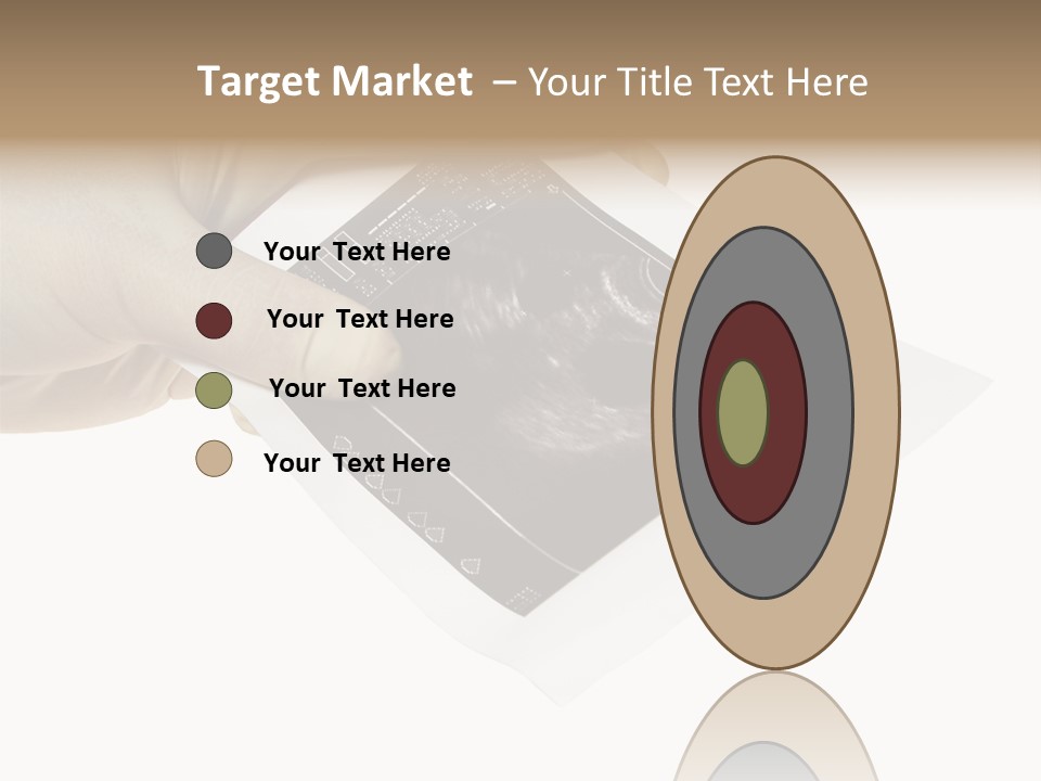 Doctor Hands With Ovary Sonogram PowerPoint Template