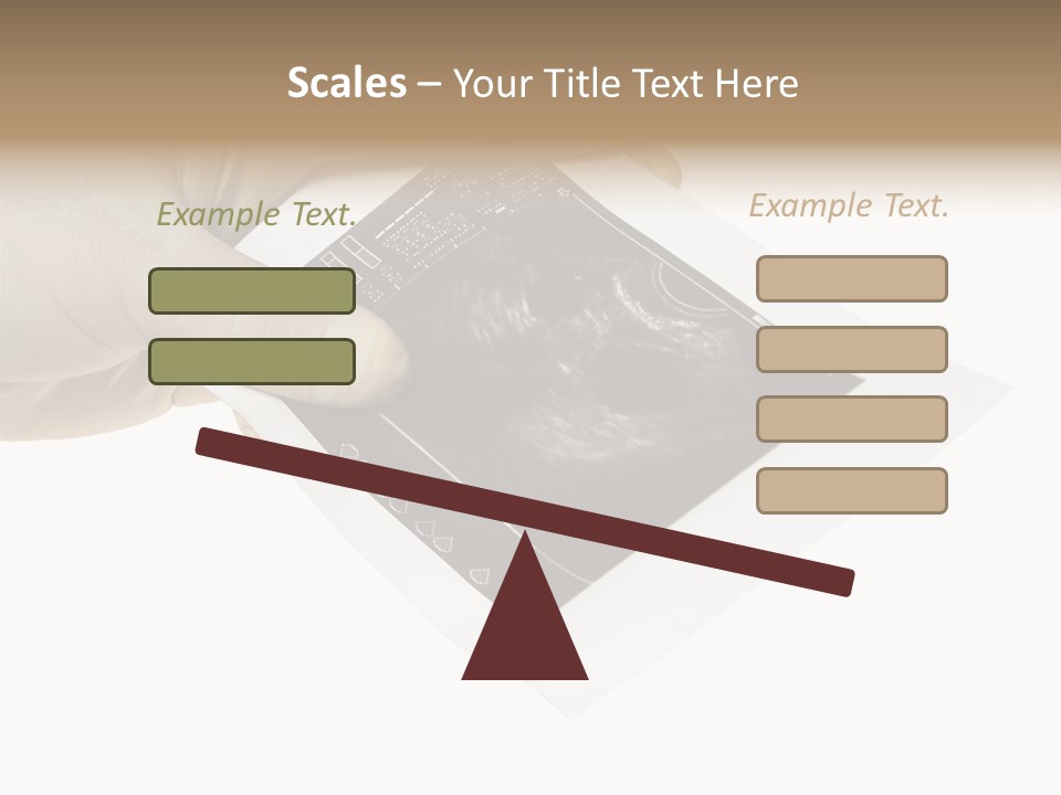 Doctor Hands With Ovary Sonogram PowerPoint Template