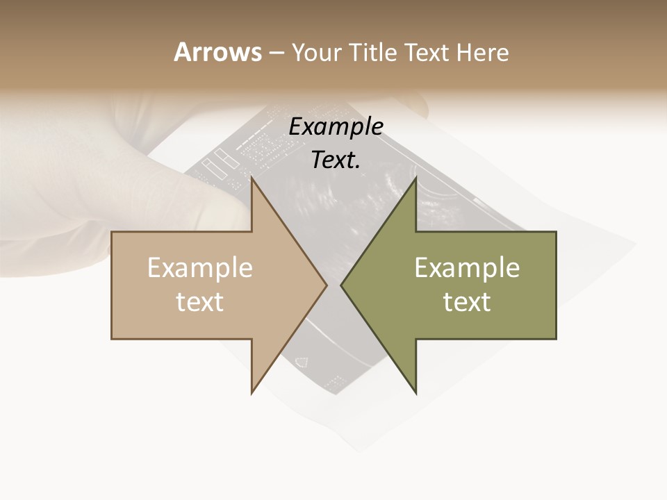 Doctor Hands With Ovary Sonogram PowerPoint Template
