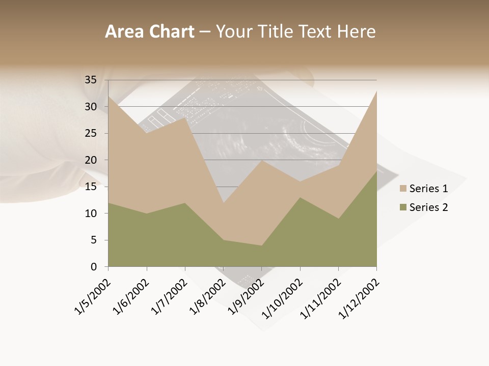 Doctor Hands With Ovary Sonogram PowerPoint Template