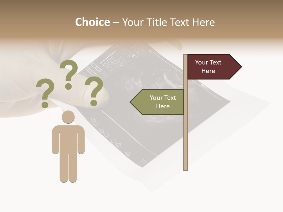 Doctor Hands With Ovary Sonogram PowerPoint Template