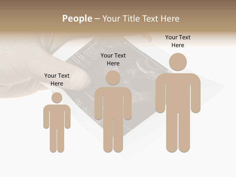 Doctor Hands With Ovary Sonogram PowerPoint Template