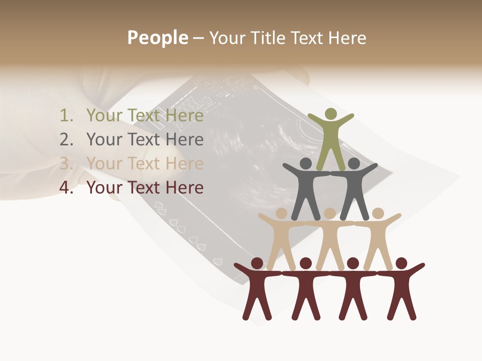 Doctor Hands With Ovary Sonogram PowerPoint Template