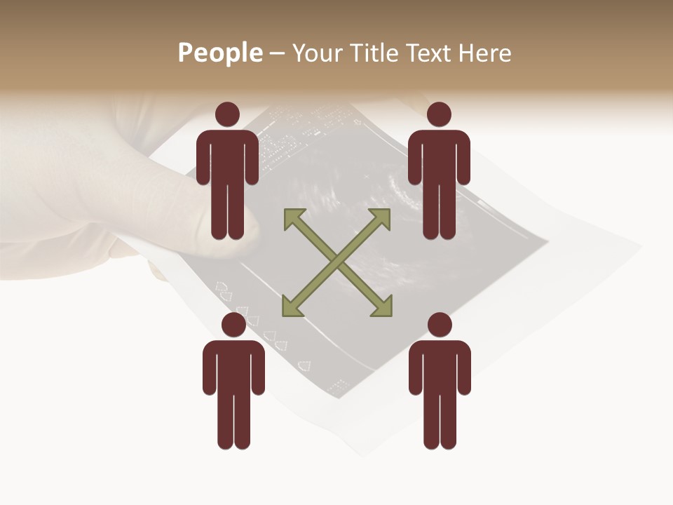 Doctor Hands With Ovary Sonogram PowerPoint Template