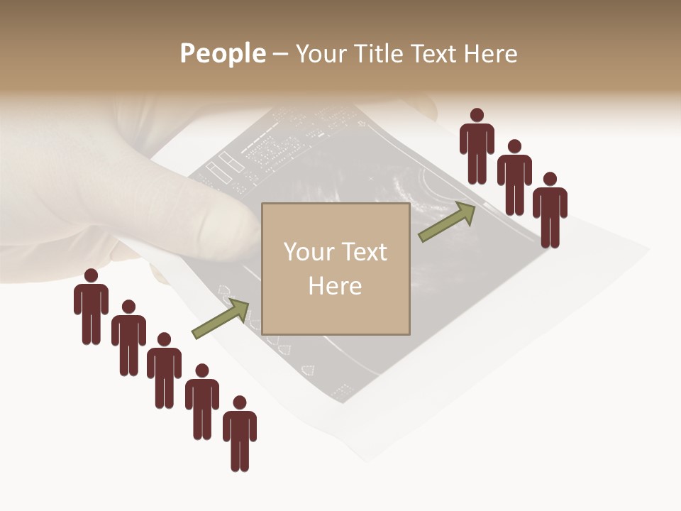 Doctor Hands With Ovary Sonogram PowerPoint Template