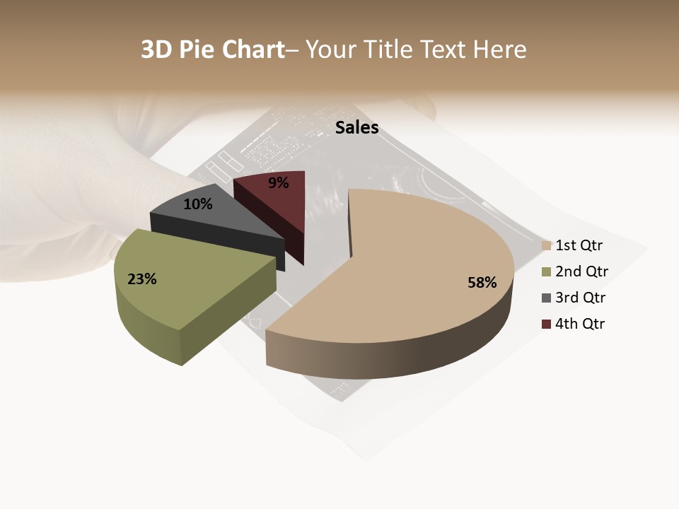 Doctor Hands With Ovary Sonogram PowerPoint Template