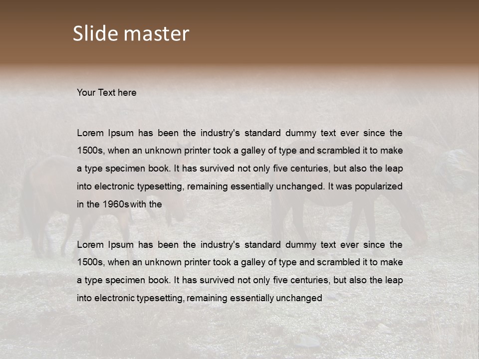 Horses In Hail PowerPoint Template