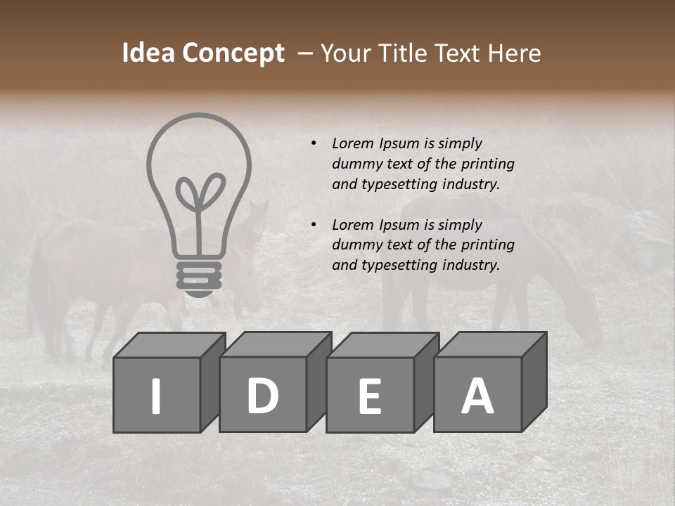 Horses In Hail PowerPoint Template