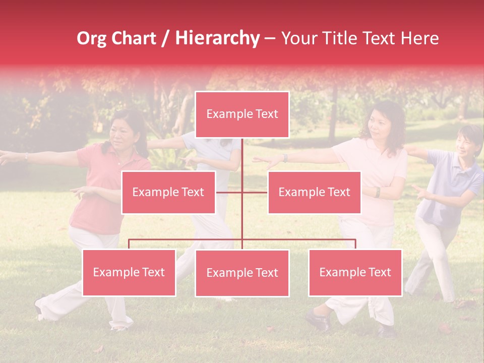 A Group Of Asian Ladies Exercising In The Park PowerPoint Template