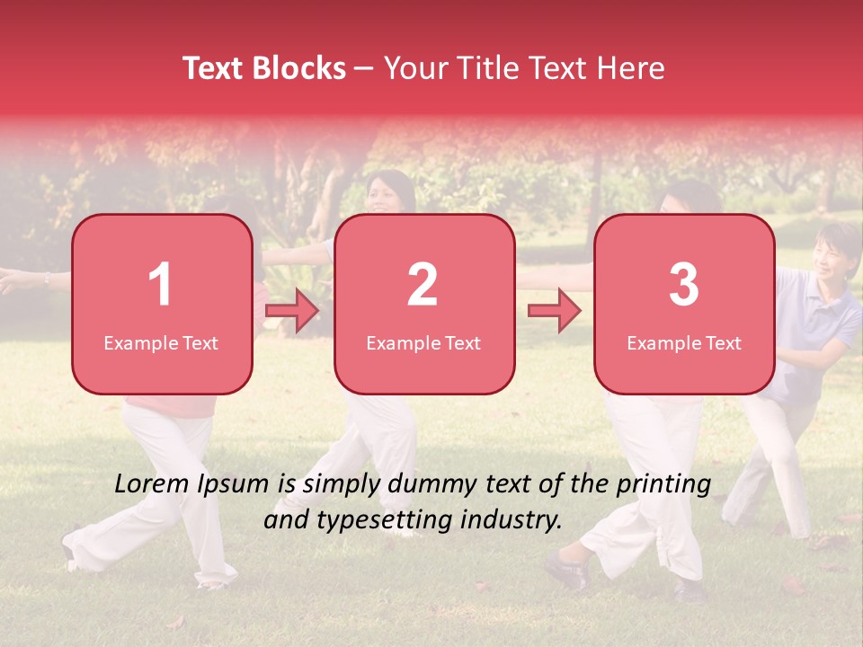 A Group Of Asian Ladies Exercising In The Park PowerPoint Template