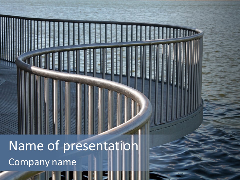 Railing Over The Water PowerPoint Template